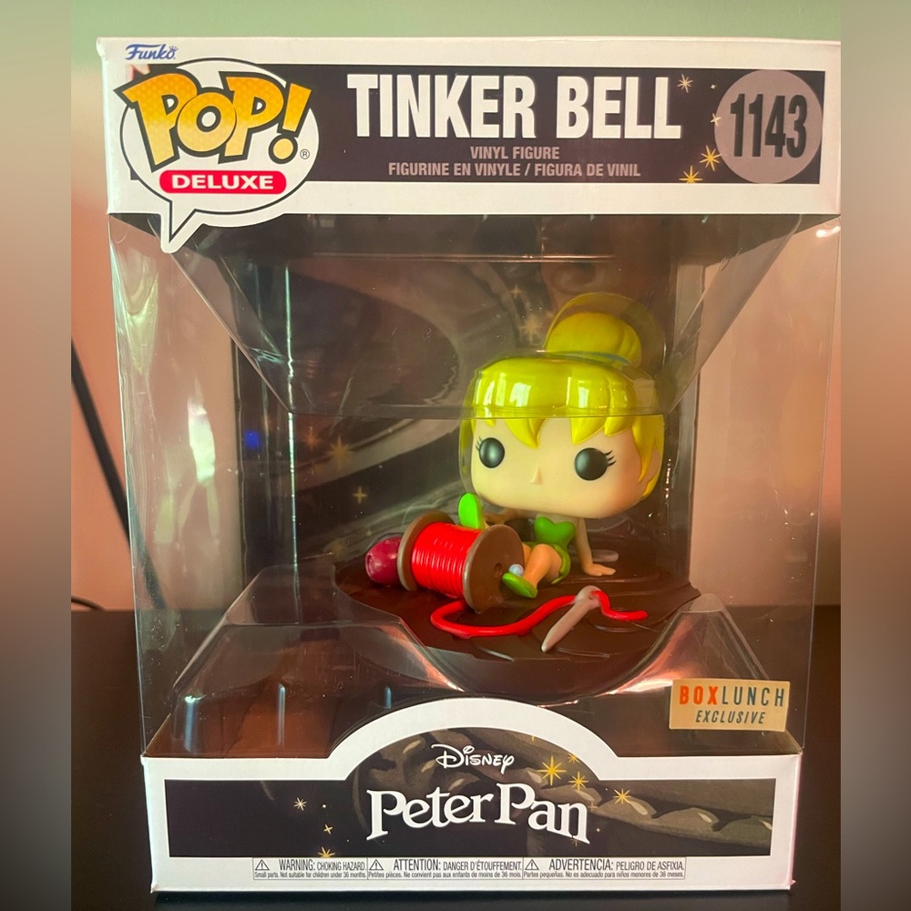Funko pop! Deluxe Disney Peter Pan Tinker Bell BoxLunch Exclusive #1143